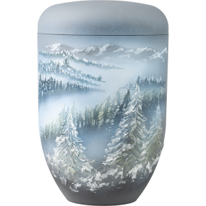 Künstler Bio-Tec³ Urne "Winterwald im Nebel" Künstler Bio-Tec³ Urne "Winterwald im Nebel"