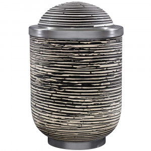 Edelplatal-Urne Steinoptik schwarz-weiß Edelplatal-Urne Steinoptik schwarz-weiß