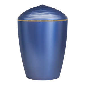 Bio-Tec³ Urne mit Deckel Krone dunkelblau mit Goldband; 285 mm, ø = 195 mm Bio-Tec³ Urne mit Deckel Krone dunkelblau mit Goldband; 285 mm, ø = 195 mm