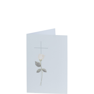 Trauerbild "Kreuz & gelbe Rose" Trauerbild "Kreuz & gelbe Rose"