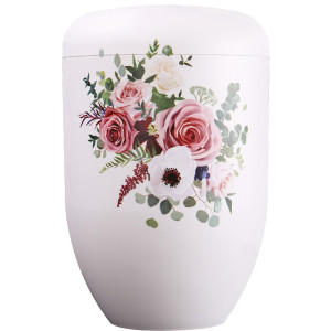 Premium-Print Bio-Tec³ Urne "Rosen mit Eukalyptus" Premium-Print Bio-Tec³ Urne "Rosen mit Eukalyptus"