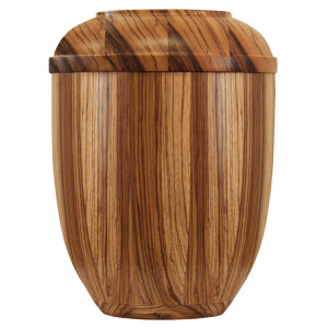 Holzurne aus Zebrano gedrechselt Holzurne aus Zebrano gedrechselt