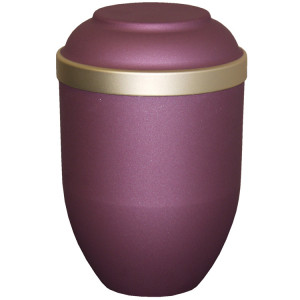 Bio-Tec³ Urne "Facile" mattfarben brombeer mit Golddeckelrand; 280 mm, ø = 185 mm Bio-Tec³ Urne "Facile" mattfarben brombeer mit Golddeckelrand; 280 mm, ø = 185 mm