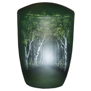 Designer Keramik-Urne "Waldlandschaft" grün; 300 mm, ø = 195 mm Designer Keramik-Urne "Waldlandschaft" grün; 300 mm, ø = 195 mm