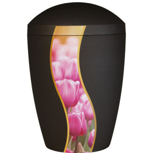Creativ Bio-Tec³ Urne "Tulpen" anthrazit; 285 mm, ø = 195 mm Creativ Bio-Tec³ Urne "Tulpen" anthrazit; 285 mm, ø = 195 mm