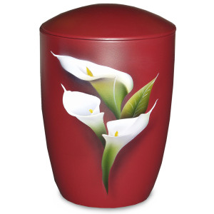 Designer Keramik-Urne "Calla" bordeaux; 300 mm, ø = 195 mm Designer Keramik-Urne "Calla" bordeaux; 300 mm, ø = 195 mm