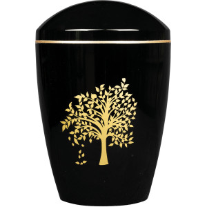 Bio-Tec³-Urne "Lebensbaum" schwarz-glänzend Bio-Tec³-Urne "Lebensbaum" schwarz-glänzend