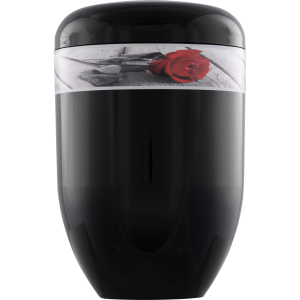 Creativ-Urne Bio-Tec³ "Rose der Erinnerung" schwarz; 285 mm, ø = 185 mm Creativ-Urne Bio-Tec³ "Rose der Erinnerung" schwarz; 285 mm, ø = 185 mm