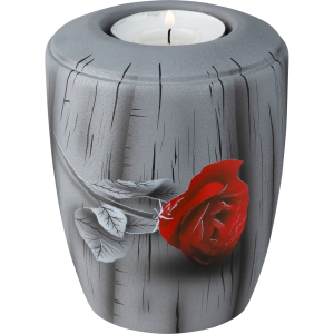 Erinnerungslicht "Rose der Erinnerung" mit Memory-Fach Erinnerungslicht "Rose der Erinnerung" mit Memory-Fach