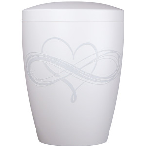 Bio-Tec³ Urne "Herz Unendlich", 270 mm, ø = 195 mm Bio-Tec³ Urne "Herz Unendlich", 270 mm, ø = 195 mm