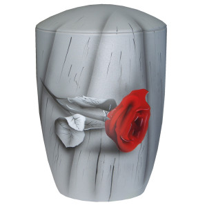Designer Keramik-Urne "Rose der Erinnerung" samtgrau; 300 mm, ø = 195 mm Designer Keramik-Urne "Rose der Erinnerung" samtgrau; 300 mm, ø = 195 mm
