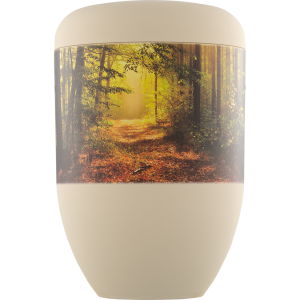 Premium-Print Bio-Tec³ Urne "Waldweg im Licht" Premium-Print Bio-Tec³ Urne "Waldweg im Licht"