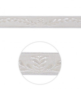 Lotband Blütenranke (weiß/weiß) Preis 50 m/Rolle Lotband Blütenranke (weiß/weiß) Preis 50 m/Rolle