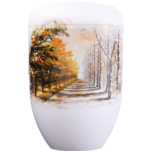 Premium-Print Bio-Tec³ Urne "Jahreszeitenallee", Premium-Print Bio-Tec³ Urne "Jahreszeitenallee",