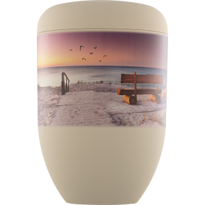 Premium-Print Bio-Tec³ Urne "Bank am Meer" Premium-Print Bio-Tec³ Urne "Bank am Meer"