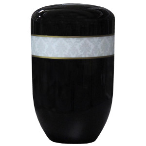 Edelplatal Creativ-Urne "Ornamente“" schwarz; 279 mm, ø = 181 mm Edelplatal Creativ-Urne "Ornamente“" schwarz; 279 mm, ø = 181 mm