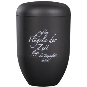 Bio-Tec³-Urne mit Gedenktexten "Zeit" anthrazit matt; 285 mm, Ø = 185 mm Bio-Tec³-Urne mit Gedenktexten "Zeit" anthrazit matt; 285 mm, Ø = 185 mm