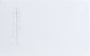 Trauerhülle „Silberkreuz im Schatten" Trauerhülle „Silberkreuz im Schatten"