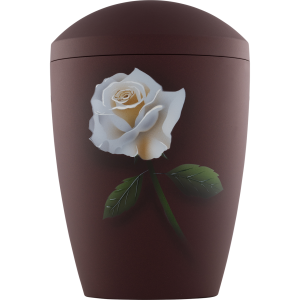 Künstler Bio-Tec³ Urne "weiße Rose" Künstler Bio-Tec³ Urne "weiße Rose"