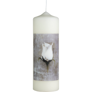 Trauerkerze "Weiße Rose" Trauerkerze "Weiße Rose"