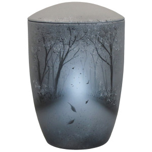 Designer Keramik-Urne "Waldweg" samtgrau; 300 mm, ø = 195 mm Designer Keramik-Urne "Waldweg" samtgrau; 300 mm, ø = 195 mm
