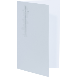 Klappkarte "Silberkreuz im Schatten" - hochdoppelt Klappkarte "Silberkreuz im Schatten" - hochdoppelt