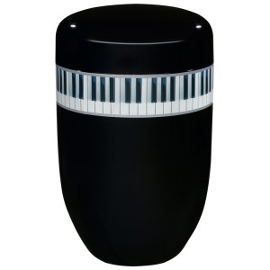 Edelplatal Creativ-Urne "Klavier" schwarz; 279 mm, ø = 181 mm Edelplatal Creativ-Urne "Klavier" schwarz; 279 mm, ø = 181 mm
