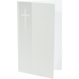 Klappkarte "Silberkreuz mit Schatten" - hochdoppelt Klappkarte "Silberkreuz mit Schatten" - hochdoppelt