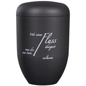 Bio-Tec³ Urne mit Gedenktexten "Fluss" anthrazit matt; 285 mm, Ø = 185 mm Bio-Tec³ Urne mit Gedenktexten "Fluss" anthrazit matt; 285 mm, Ø = 185 mm