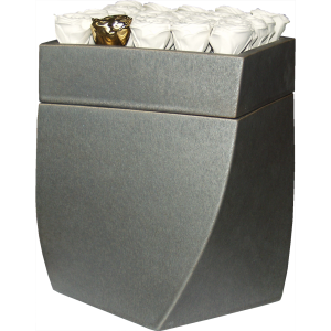 Keramik-Urne "Rosenbett" anthrazit Keramik-Urne "Rosenbett" anthrazit