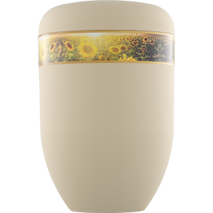 Creativ-Urne Bio-Tec³ "Sonnenblumen" elfenbeinfarbig; 285 mm, ø = 185 mm Creativ-Urne Bio-Tec³ "Sonnenblumen" elfenbeinfarbig; 285 mm, ø = 185 mm