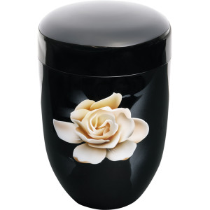 Künstler Urne "Seerose" schwarz Künstler Urne "Seerose" schwarz