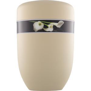 Edelplatal Creativ-Urne "Calla" elfenbeinfarbig; 279 mm, ø = 181 mm Edelplatal Creativ-Urne "Calla" elfenbeinfarbig; 279 mm, ø = 181 mm